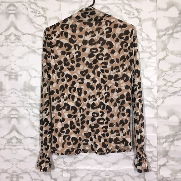 CALVIN KLEIN ANIMAL PRINT MOCK NECK TOP AND RUCHED MIDI SKIRT STRETCH SET M NWT - Picture 8 of 16